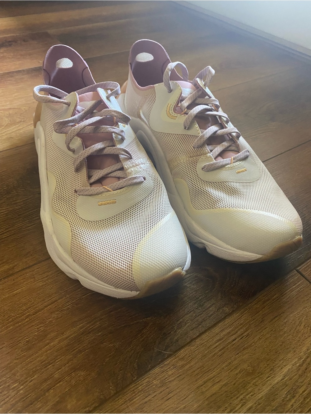 Sorel Women’s Mesh Athletic Sneakers in Pale Pink and Cream